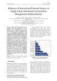 Influence of internal and external factors on supply chain information system risk management implementation