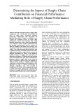 Determining the impact of supply chain contributors on financial performance: Mediating role of supply chain performance
