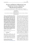 Factors and barriers influencing lean production system adoption in manufacturing industriesv