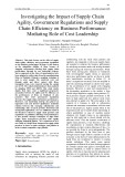 Investigating the impact of supply chain agility, government regulations and supply chain efficiency on business performance: Mediating role of cost leadership
