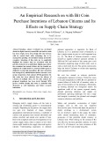 An empirical research on with bit coin purchase intentions of Lebanon citizens and its effects on supply chain strategy
