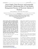 Green supply chain practices and sustainable performance: Moderating role of total quality management practices in electronic industry of Thailand