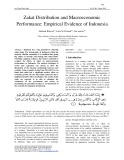 Zakat distribution and macroeconomic performance: Empirical evidence of Indonesia