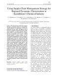 Using supply chain management strategy for regional economic clusterization in Kazakhstan’s chemical industry