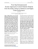 Four-step entrepreneurial system approach to control students dropout from secondary school in Indonesia and supply chain performance