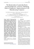 The relationship of leadership dtyles towards employees’ creativity: Mediating effect of employees’ empowerment in UAE manufacturing companies