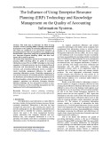 The influence of using enterprise resource planning (ERP) technology and knowledge management on the quality of accounting information systems