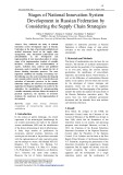 Stages of national innovation system development in Russian federation by considering the supply chain strategies