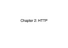 Lecture Web information system - Chapter 2: HTTP
