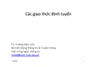 Bài giảng Các giao thức định tuyến: Giới thiệu môn học