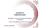 Lecture Computer networks - Chapter 4: Internet layer