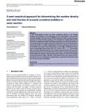 A semi-empirical approach for determining the number density and void fraction of acoustic cavitation bubbles in sono-reactors
