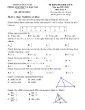 Đề thi học kì 2 môn Toán lớp 7 năm 2023-2024 có đáp án - Phòng GD&ĐT Tây Hồ