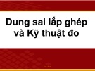 Bài giảng Dung sai lắp ghép và kỹ thuật đo: Chương 1.1 - TS. Nguyễn Thị Phương Mai