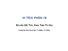 Bài giảng Vi tích phân 1B: Số thực