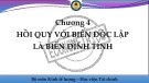 Bài giảng Kinh tế lượng cơ bản: Chương 4 - Học viện Tài chính