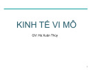 Bài giảng Kinh tế vi mô: Chương 1 - Hà Xuân Thùy