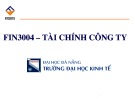 Bài giảng Tài chính công ty: Chương 1 - Trường ĐH Kinh Tế  Đà Nẵng