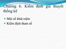 Bài giảng Lý thuyết xác suất và thống kê toán: Chương 6 - Nguyễn Minh Hải