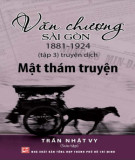 Nghiên cứu văn chương Sài Gòn 1881-1924 - Truyện dịch (Tập 3: Mật thám truyện): Phần 1