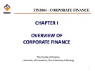 Lecture Corporate finance: Chapter 1 - Overview of company finance