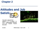 Lecture Organizational behavior: Chapter 2 - Attitudes and job satisfaction