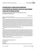 Optimization of fabrication parameters of polypropylen composite and silica sand powder using molten mixing method