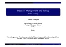 Lecture Database management and tuning: Unit 4 - Index tuning
