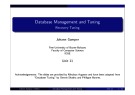 Lecture Database management and tuning: Unit 11 - Recovery tuning