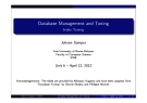 Lecture Database management and tuning: Unit 6 - Index tuning