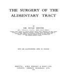 Ebook The surgery of the alimentary tract