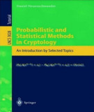 Ebook Probabilistic & statistical methods in cryptology: An introduction by selected topics