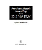Ebook Precious metals investing for Dummies