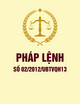 Pháp lệnh số 02/2012/UBTVQH13