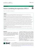 Factors correlating the expression of PD-L1