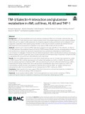TIM-3/Galectin-9 interaction and glutamine metabolism in AML cell lines, HL-60 and THP-1