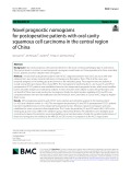 Novel prognostic nomograms for postoperative patients with oral cavity squamous cell carcinoma in the central region of China