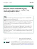 Cost-effectiveness of immunotherapies for advanced squamous non-small cell lung cancer: A systematic review