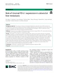 Role of stromal PD-L1 expression in colorectal liver metastasis