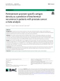 Pretreatment prostate-specific antigen density as a predictor of biochemical recurrence in patients with prostate cancer: A meta-analysis