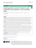 Smoking patterns and the intention to quit in German cancer patients: A cross-sectional study
