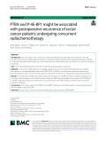 PTEN and P-4E-BP1 might be associated with postoperative recurrence of rectal cancer patients undergoing concurrent radiochemotherapy