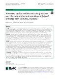 Are recent health, welfare and care graduates part of a rural and remote workforce solution? Evidence from Tasmania, Australia