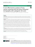 A cost-efectiveness analysis of lung cancer screening with low-dose computed tomography and a polygenic risk score