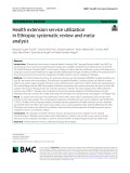 Health extension service utilization in Ethiopia: Systematic review and meta analysis