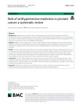 Role of antihypertensive medicines in prostate cancer: A systematic review