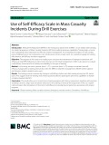 Use of self‑efficacy scale in mass casualty incidents during drill exercises