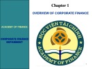 Lecture Corporate finance deparment: Chapter 1 - Overview of corporate finance