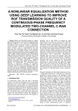 A nonlinear equalization method using deep learning to improve ROF transmission quality of a continuous-phase frequency modulated two-channel C-RAN connection