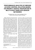 Performance analysis of medium access control solution based on priority traffic proportion in multi-event wireless sensor networks